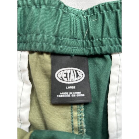 PETALS Patchwork Cargo Pants Green Multitone Streetwear Y2K Workwear Vibes LARGE - Picture 5 of 12